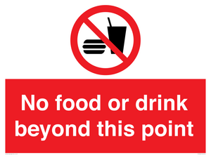 No food or drink beyond this point